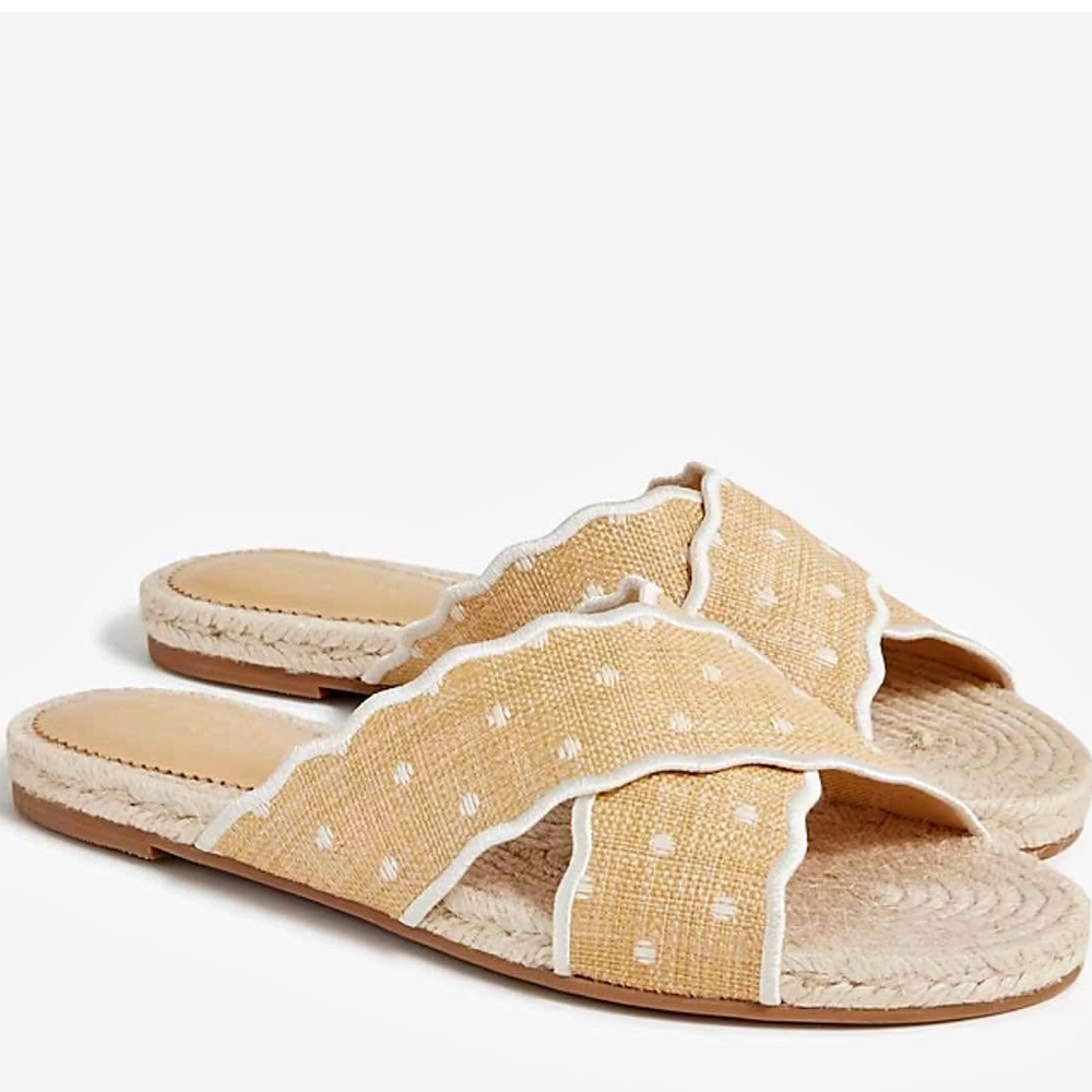 NWOT J Crew Women's Tan Slide Sandals